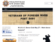 Tablet Screenshot of collinsvillevfw.org